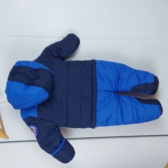 U.S POLO Assn Blue SnowSuit  Logo Designer Baby Sz.6/9 Months - Picture 3 of 8